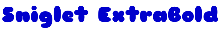 Sniglet ExtraBold 字体